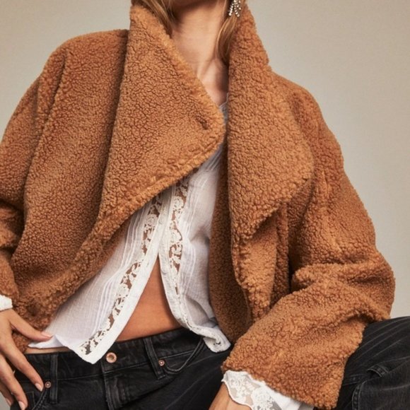 Free People Izzy Wrap Teddy Jacket - Picture 3 of 7